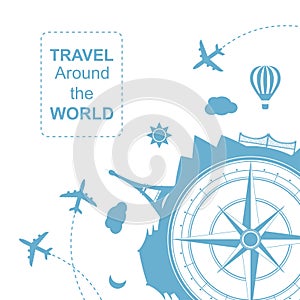 Travel around the world vector illustration