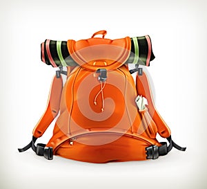 Travel backpack, orange