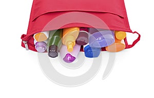 Travel bag for cosmetics.
