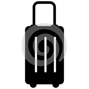 travel bag icon. baggage sign. tourism vacation symbol. flat style