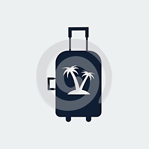 Travel bag, suitcase icon. Vector illustration