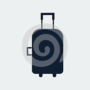 Travel bag, suitcase icon. Vector illustration