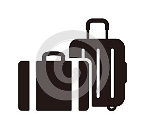 Travel bag, suitcase, vacation icon illustration