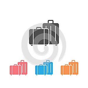 Travel, baggage, tourism, luggage, airport vector icon