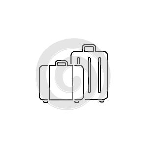 Travel, baggage, tourism, luggage, airport vector line icon