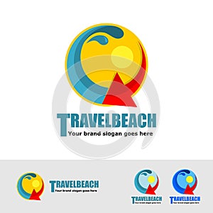 Travel beach logo