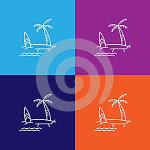 Travel beach outline icon. Elements of travel illustration icon. Signs and symbols can be used for web, logo, mobile app, UI, UX