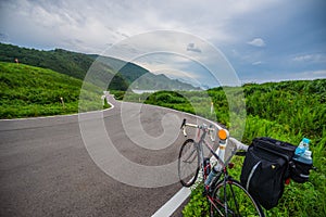 Travel by the bicycle on the Sado island