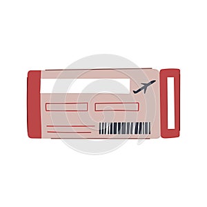 travel boarding pass cartoon vector illustration