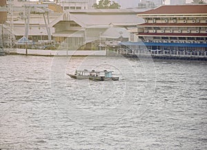 TRavel by Boat transportation Tour at Chopraya river Bangkok, Thailand.