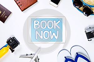 Travel book online now on tablet for online travel agency
