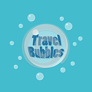 Travel bubles icon concept