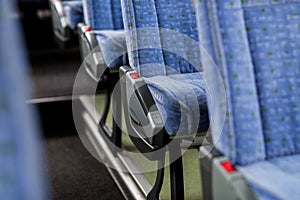 Travel bus interior and seats