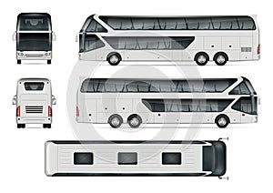 Travel bus vector template photo