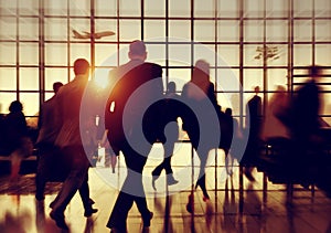 Travel Business People Commuter Airport Corporate Concept