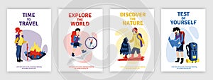 Travel Camping Posters Set