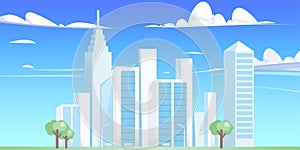 Travel Concept. Urban panorama cityscape skyline building silhouettes