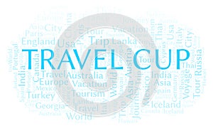 Travel Cup word cloud.