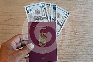 TRAVEL DECUMENTS_EUROPEAN PASSPORT_DOLLARS