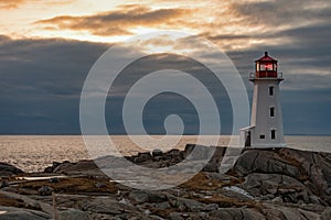 Travel destination Peggys Cove Lighthouse NS Canada