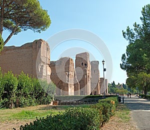 Baths of Caraccalla in Rome, Italy.