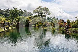 Travel destination. Water Palace of Tirta Gangga in East Bali, Indonesia