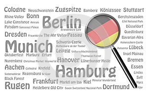 Travel destinations of Germany Concept