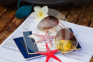 Travel documents photo