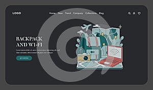 Travel Essentials and Connectivity Vector