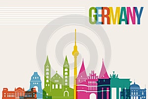 Travel Germany destination landmarks skyline background