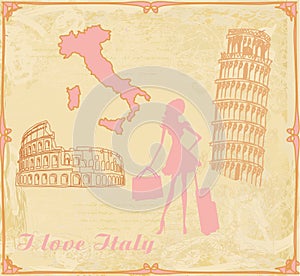 Travel girl in Italy