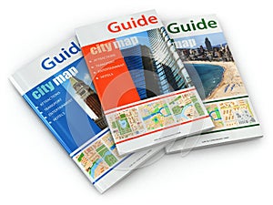 Travel guide books.