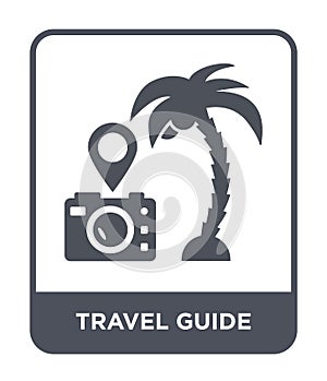 travel guide icon in trendy design style. travel guide icon isolated on white background. travel guide vector icon simple and
