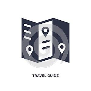 travel guide icon on white background. Simple element illustration from summer concept