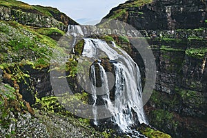 Travel and Hiking to Iceland`s highest waterfall