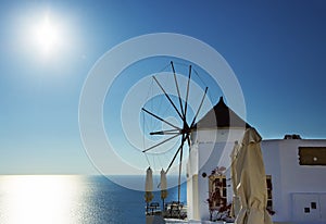 Travel holiday concept photo. Santorini island / Greece