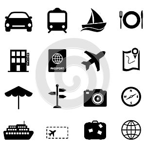 Travel and holiday icons