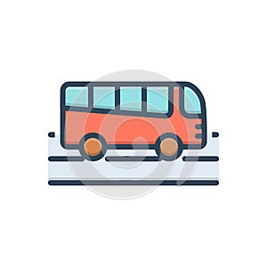 Color illustration icon for Travel, booking and transport