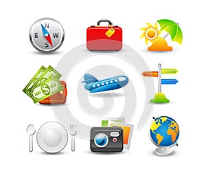 Travel icon set