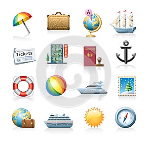 Travel icon set