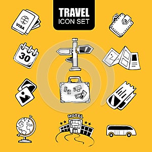 Travel icon set