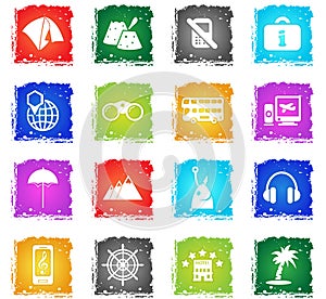 Travel icon set