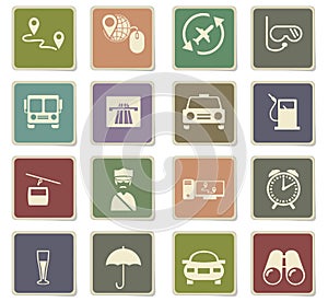 travel icon set