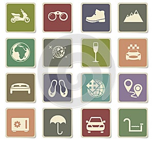 travel icon set