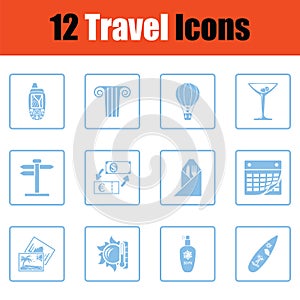 Travel icon set