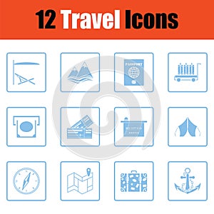 Travel icon set