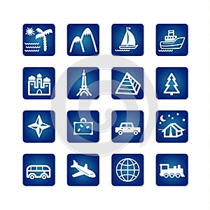 Travel icons set