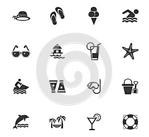 Travel icons set