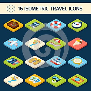 Travel icons set