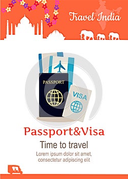 Travel India Conceptual Poster photo